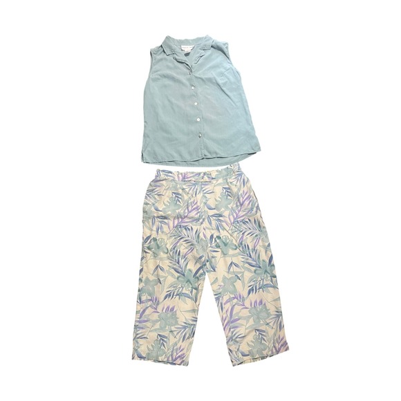 August Silk 2-Piece Set M – Silk Lounge Minimalist Chic Petal Tones Resort Mood - Picture 1 of 15